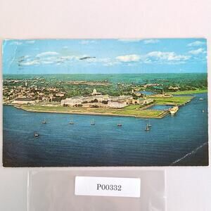 US Naval Academy Annapolis Maryland Vintage Postcard 1969 Aerial View